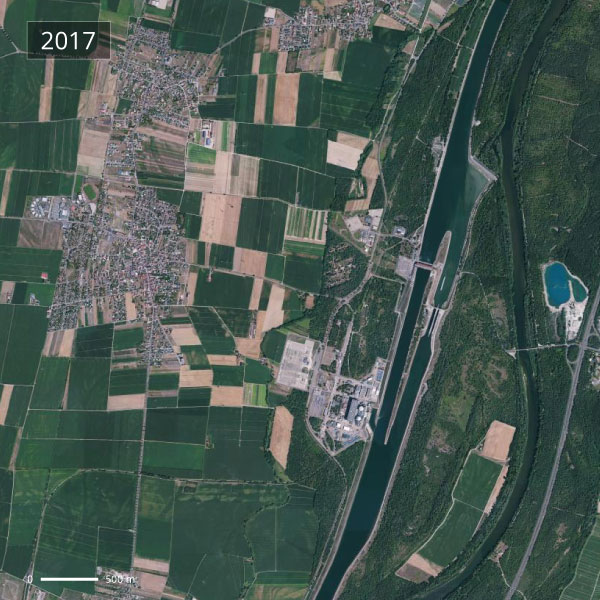 Territoire de Fessenheim - Vue aérienne 2017